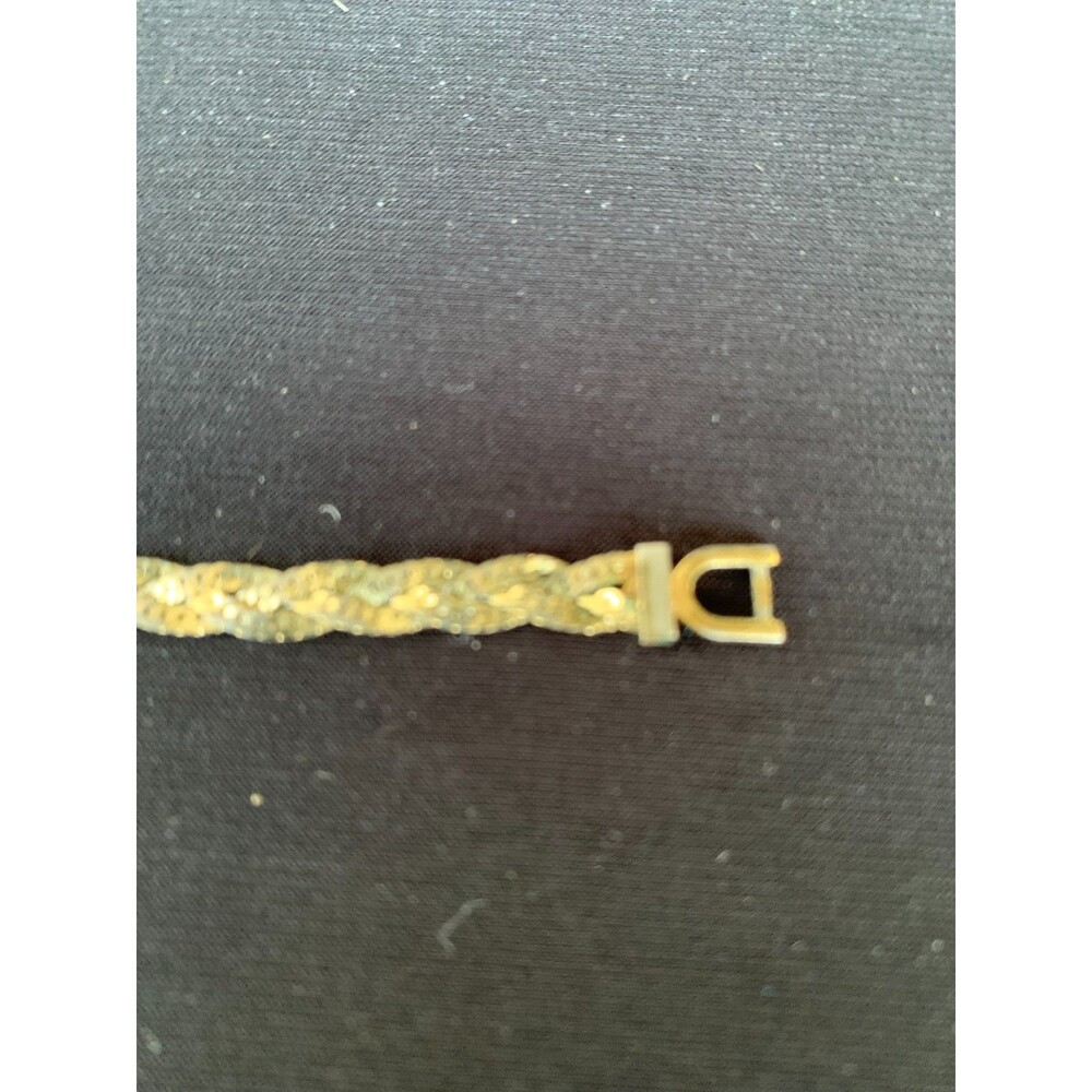 Vintage Chr Dior Gold Tone Braided Bracelet Christian Dior - Picture 6 of 7